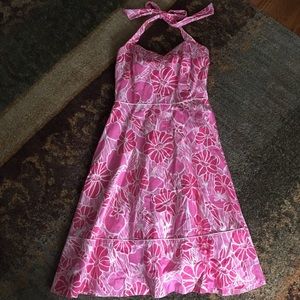 Lilly Pulitzer pink and white floral print